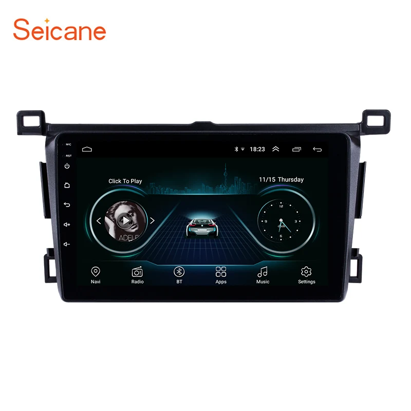 Seicane стерео gps 1 + 16 ГБ 9 &quot ВЫСОКАЯ ЧЁТКОСТЬ 4-х ядерный Android8.1 для Toyota RAV4 левая рука