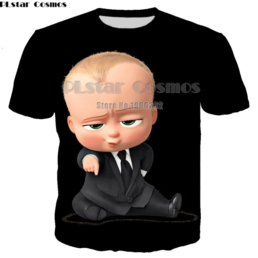 

PLstar Cosmos Boss Baby Cute cartoon style T Shirts Men Women 3D Full Print Funny T-shirt Plus size S-5XL