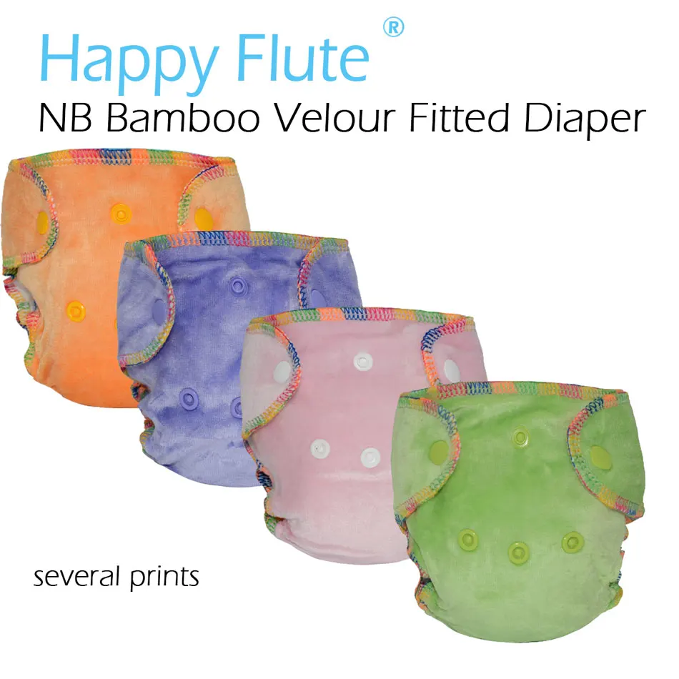 Newborn bamboo velour fitted diaper, natural bamboo fitted diaper, AI2