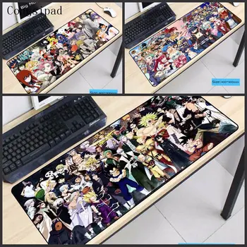 

900*400*2MM One Piece Anime Speed Version Large Gaming Mouse Pad Gamer Black Locking Edge Mouse Keyboards Mat Big Desk