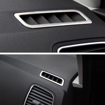 

2Pcs/set Car Dashboard Air Outlet Vent Frame Trim Cover Sticker For Volkswagen Sharan 2013 2014 2015 2016 Car-styling