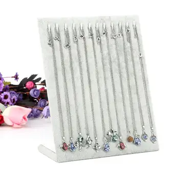 

Velvet Necklace Chain Jewelry Display Holder Bracelet Organizer Easel Stand Rack trendy