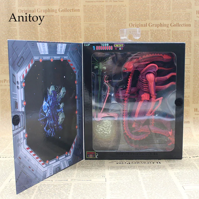 

NECA ALIENS Red Alien with Chestburster & Facehugger PVC Action Figure Collectible Model Toy