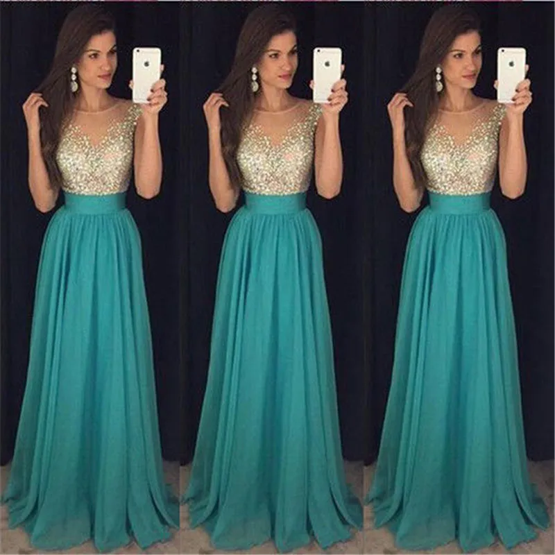

MeiHuiDa 2018 Summer New Style Fashion Women Formal Sleeveless Patchwork Wedding Bridesmaid Long Party Prom Gown Dress