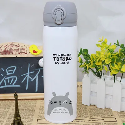 OUSSIRRO TOTORO DORAEMON KITTY чехол, закрытые кружки с бесконечностью, однотонные термосы, кружки, чашки, кухонный инструмент, подарок - Цвет: 5