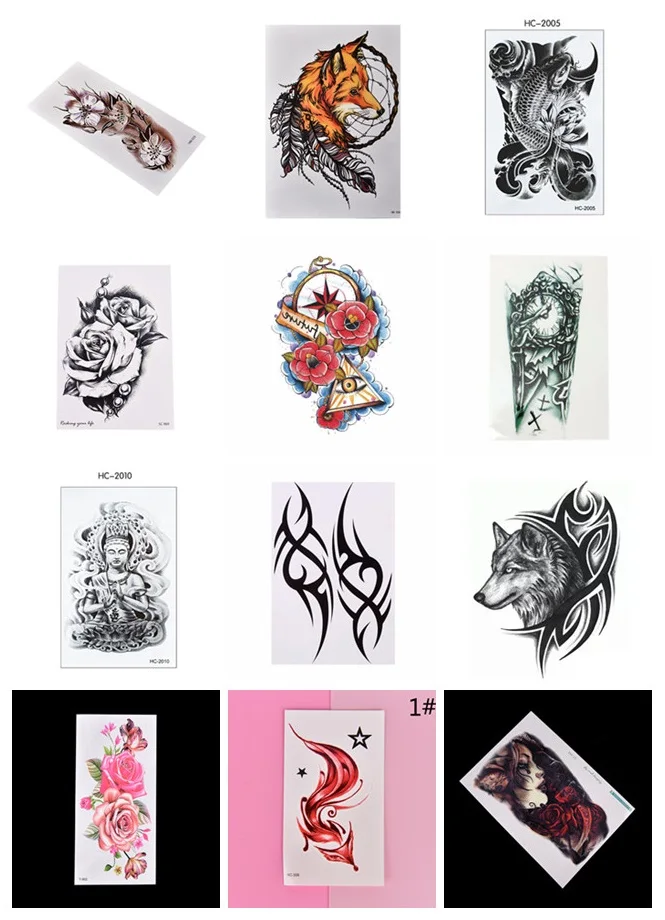 

3D Large Temporary Tattoo Men Waterproof Tattoo Sleeves Transferable Fake Tattooing Stickers For Men Conversion Of Tattoos New