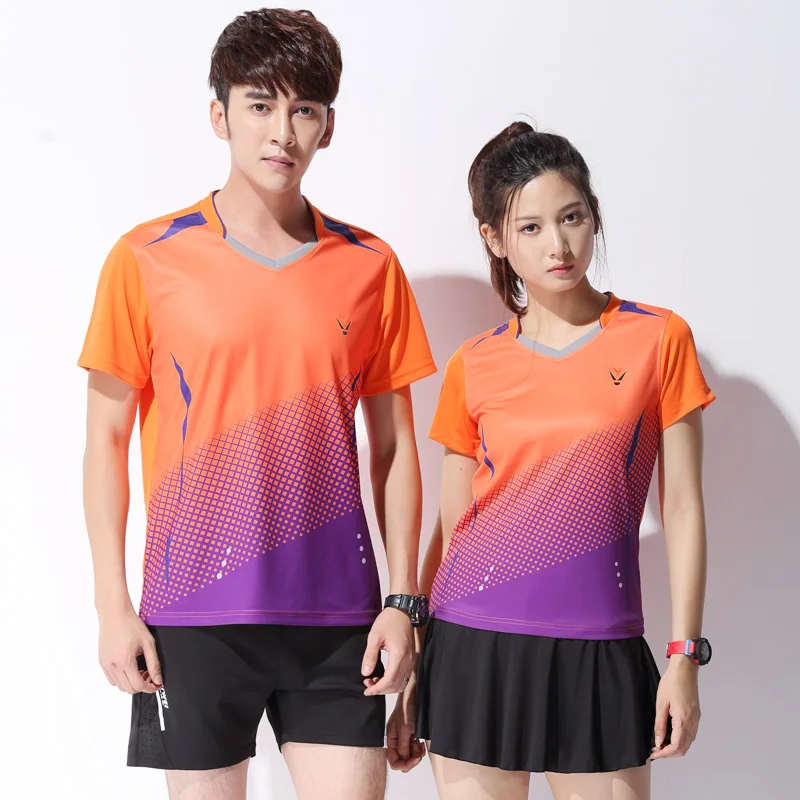 Men & Women Table Tennis Jerseys Badminton Training suit jersey & shorts Set Empty Style Short-sleeved Running Wear Tennis