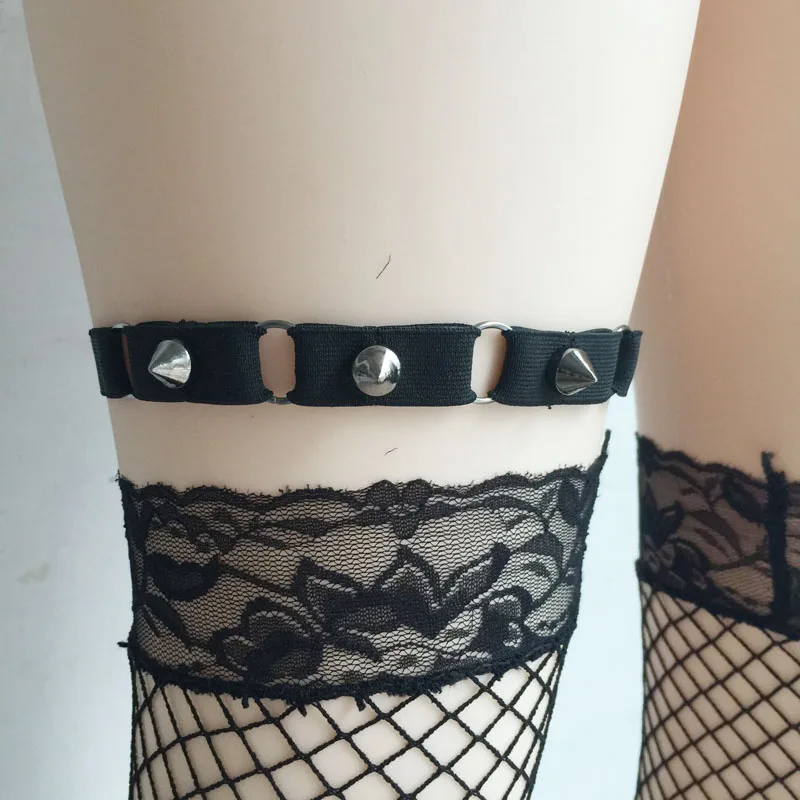 

Vintage Full Rivet Leg Garters Women's Sexy Suspenders Belt Body Harness Socks Garters Bondage Lingerie P0147