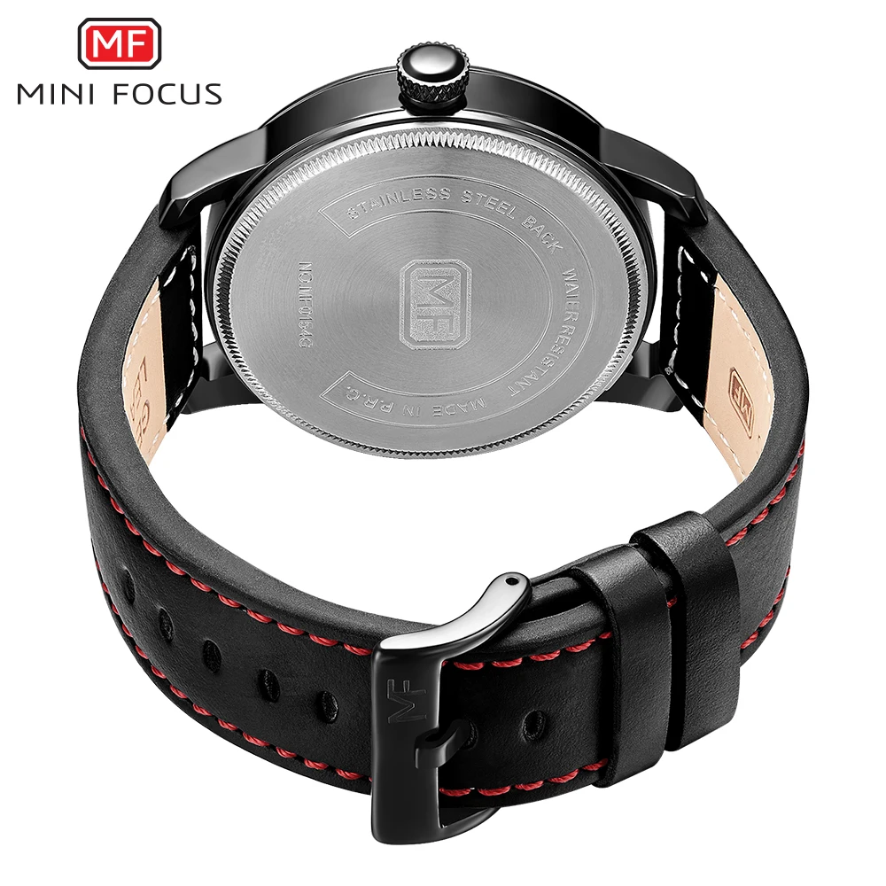 MINIFOCUS Brand Men's Wrist Watches Luxury Design Quartz Watch Men Waterproof Fashion Male Clock Leather Strap Wristwatch Black MINIFOCUS Brand Men's Wrist Watches Luxury Design Quartz Watch Men Waterproof Fashion Male Clock Leather Strap Wristwatch Black