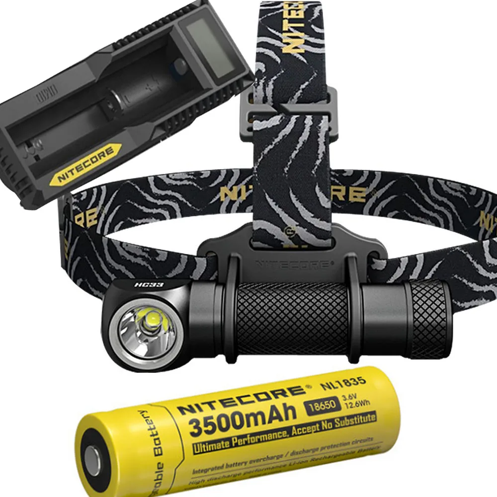 Налобный фонарь NITECORE HC33 CREE XHP35 HD LED макс. 1800 люмен расстояние луча 187 м налобный 8