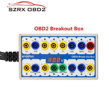 

Hot Selling OBDII Breakout Box OBD OBD2 Break Out Box Car Protocol Detector Auto Car Test Box free shipping
