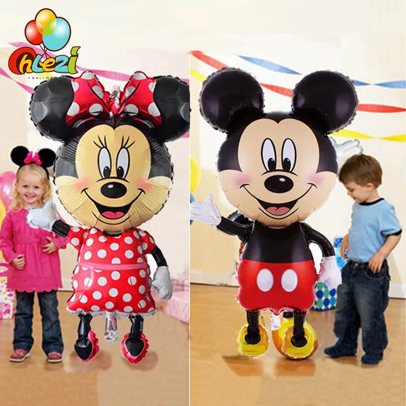 112cm Giant Mickey Minnie Mouse Birthday Balloon Red Yellow