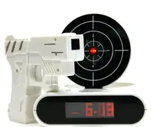 Novelty toy Gun Alarm clock camouflage Army shooting Toys alarm clock Lazy alarm clock Student Mute digtal alarm clock