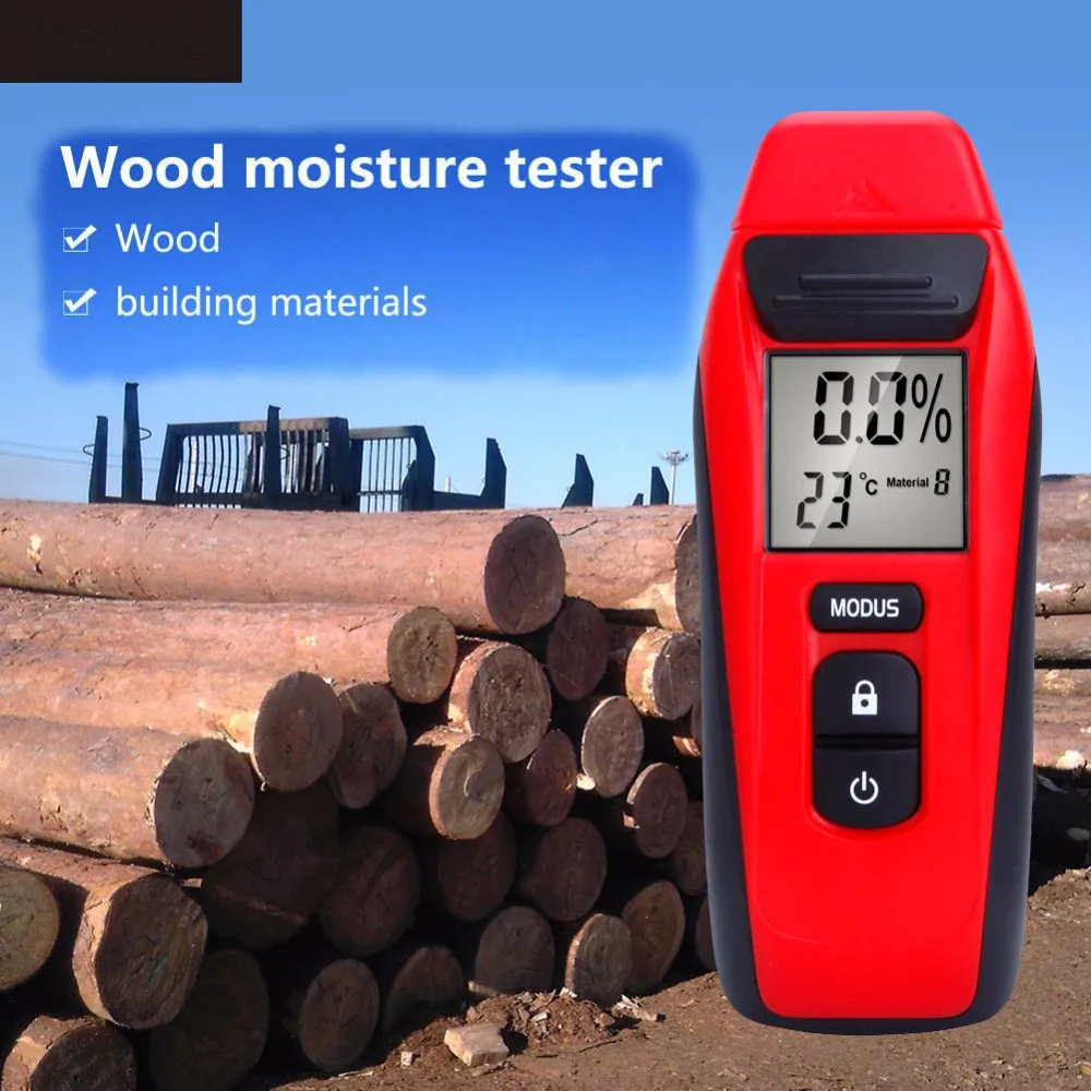 Датчик влажности с ЖК-дисплеем, цифровой измеритель влажности 0.5%, точный измеритель влажности, тест на воду G110, тест на влажность древесины er