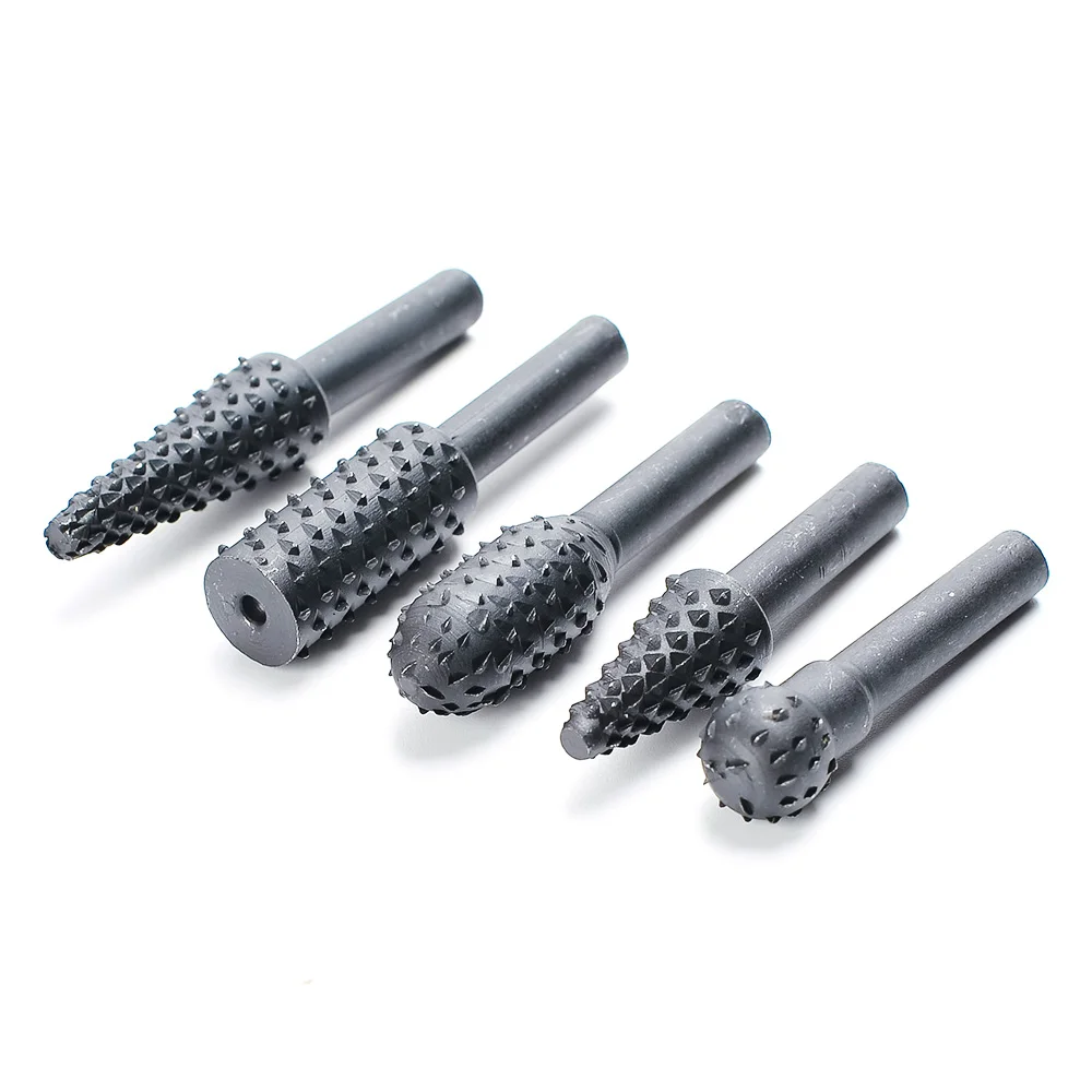 New 5pcs Black Steel Rotary Burr Set 1/4'' 6mm Shank Wood Rasp Drill Bits ak8 New 5pcs Black Steel Rotary Burr Set 1/4'' 6mm Shank Wood Rasp Drill Bits ak8