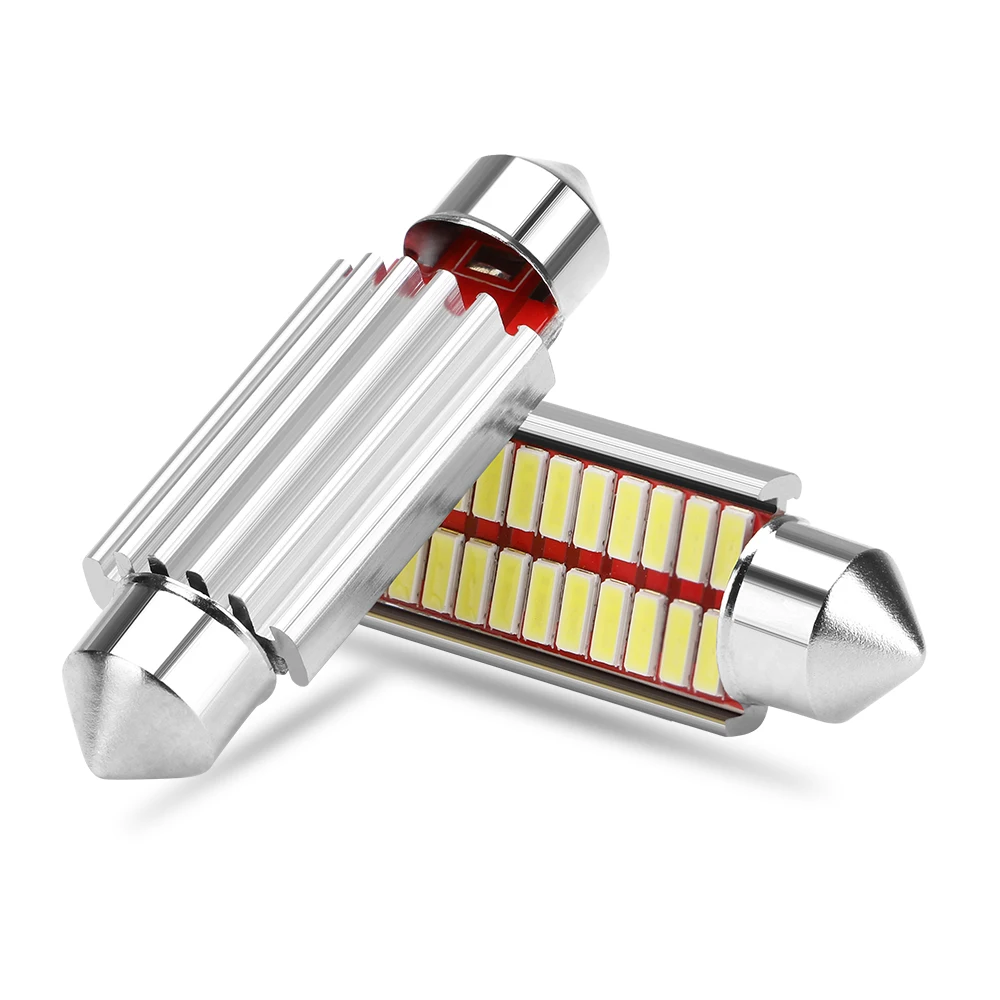 2 шт. высокое качество 31 мм 36 39 41 C5W C10W яркая 4014 SMD светодиодная гирлянда Canbus без