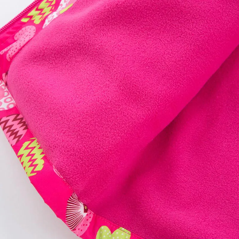 Meninas à Prova Jaquetas da Criança Jaqueta ao ar Dwaterproof Água Outono Livre Roupas Infantis Esportes Hoodies Cabolsa Velo Quente Outerwear 35 Mamãe e Bebê