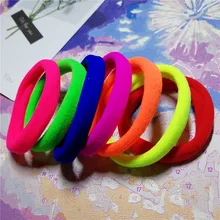 

Vigueur 15Pcs/lot 4.3CM Girls High Elastic Hair Bands Solid Ties Ring Headwear Rubber Ponytail Holder Scrunchie Hairbands Orname