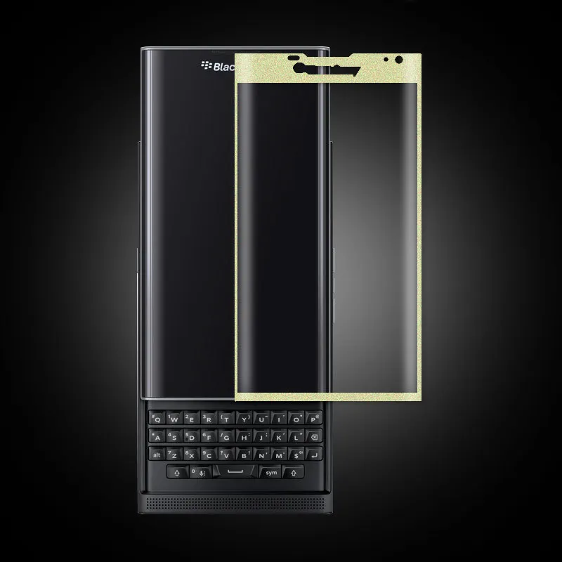 Закаленное стекло для защиты экрана для BlackBerry Priv защитная пленка полное покрытие изогнутая защита 3D пленка покрытие телефонные аксессуары - Цвет: Золотой