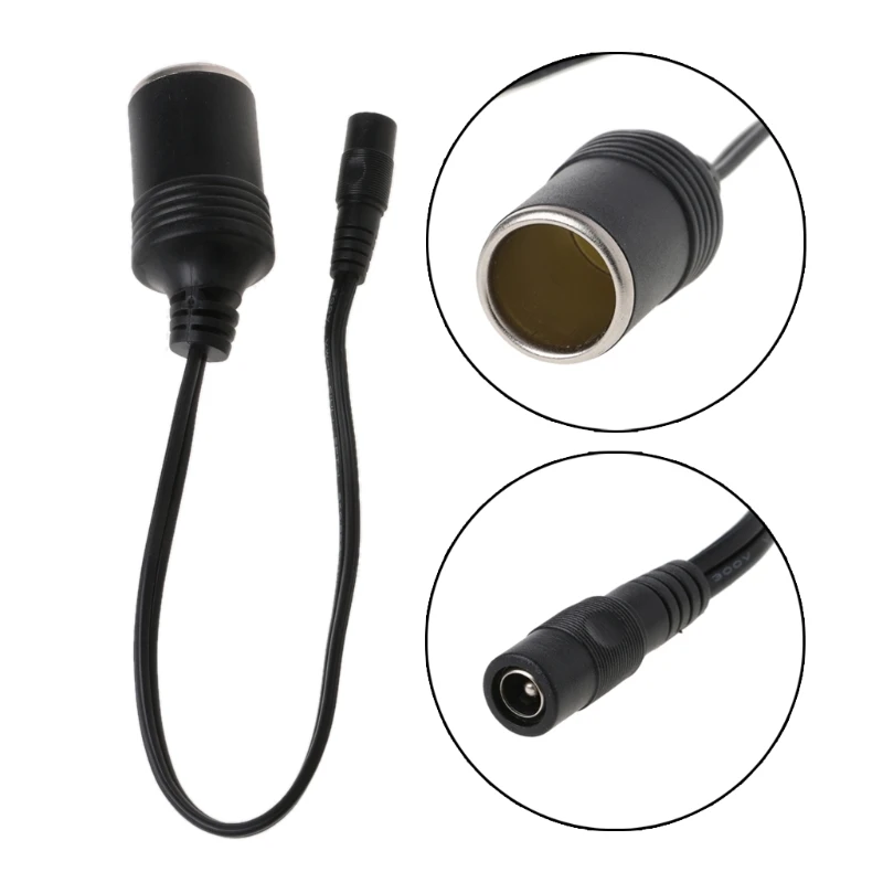 OOTDTY Auto DC Plug 12V Female Cigarette Lighter Socket Car Converter