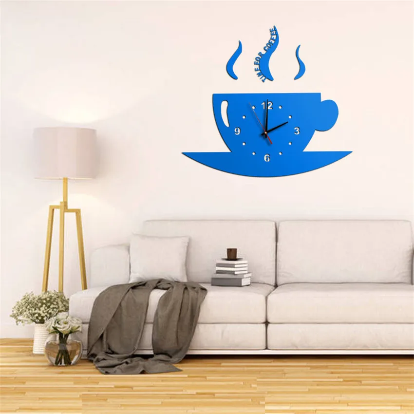 3D modern design  mirror silent new wall clock self adhesive  wall clock kitchen  quartz watch sticker watches home decor klok   (4)