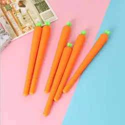 Симпатичные Морковь гелевая ручка 0,5 мм черные чернила ручки овощей typeGift для детей канцелярские школьные принадлежности G015