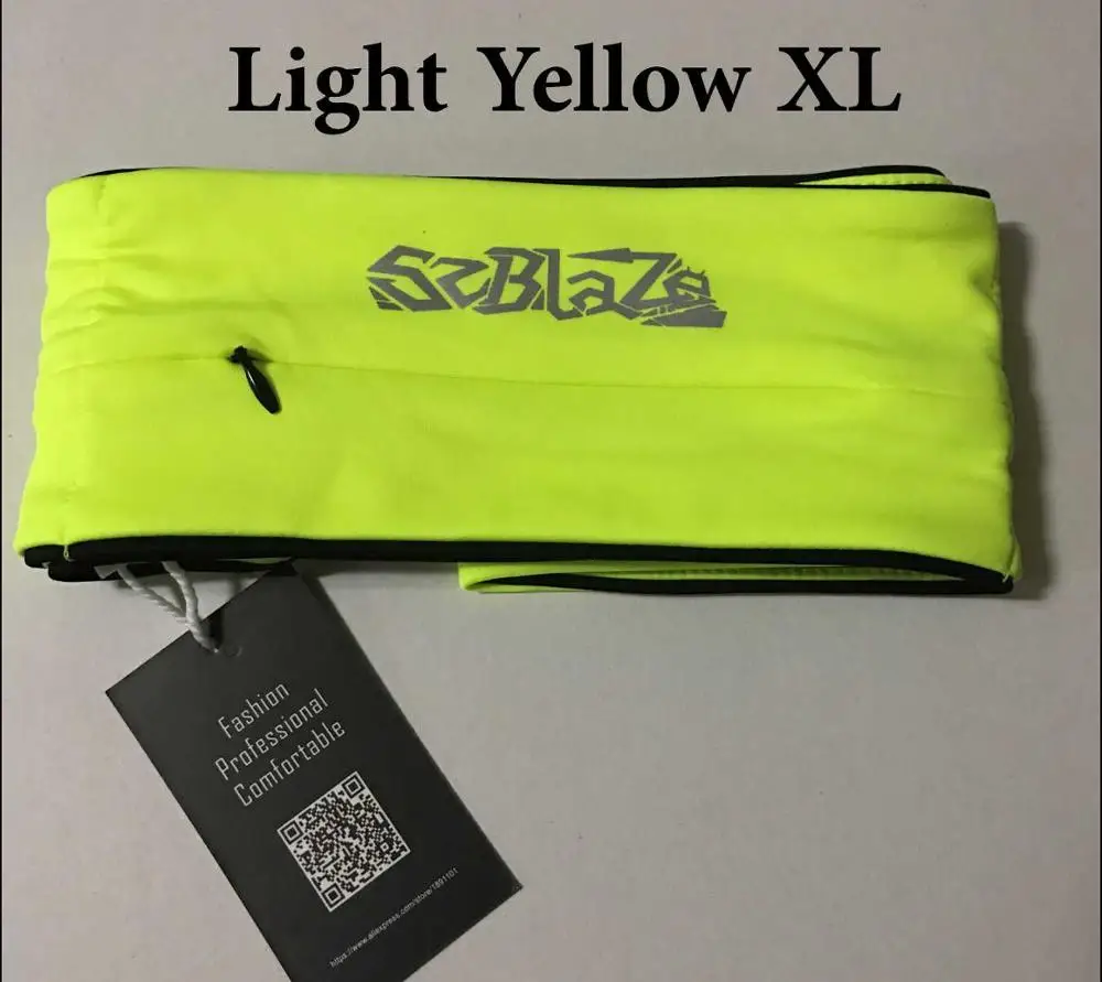 Профессиональные многофункциональные ремни для бега, поясная сумка для женщин, Велоспорт, тренажерный зал, фитнес-карман для телефона 5,5 дюйма, спортивный кошелек в спортивном стиле - Цвет: Light Yellow XL