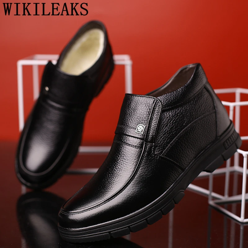

ankle boots men winter shoes leather boots dad shoes men 2019 men boots genuine leather zapatos de hombre erkek bot ayakkabi