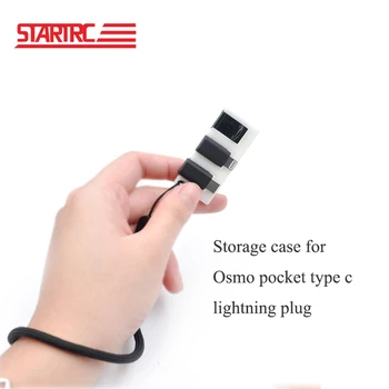 

Startrc DJI OSMO POCKET Full Function type-C for lightning Connector plug plastic storage case clip with Wrist strap