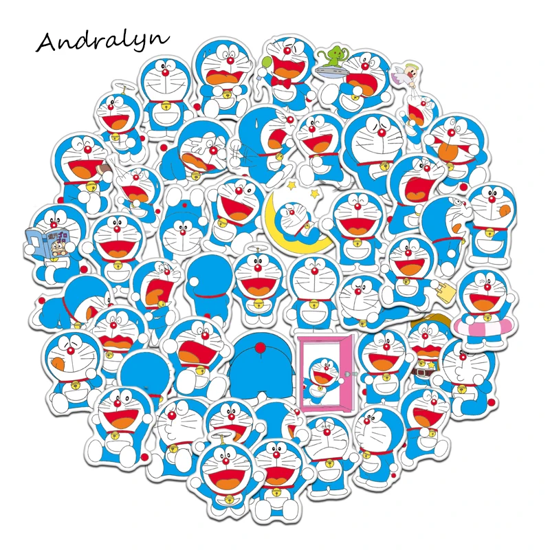 20/61 шт Doraemon граффити наклейки для Чемодан ноутбук Тетрадь холодильник автомобиль