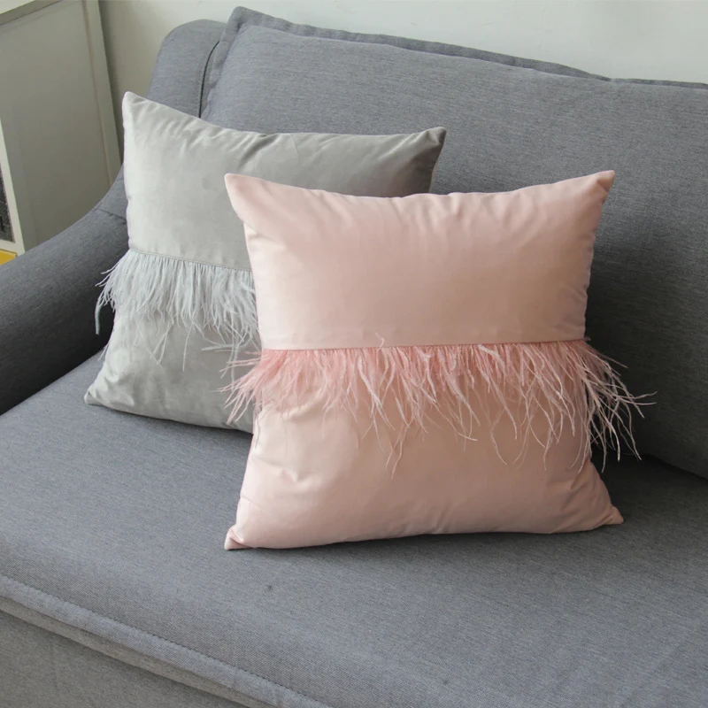 Бархатный Чехол для подушки, плюшевый декор, квадратный однотонный чехол для подушки, кремовый, розовый, синий, коричневый, наволочка для подушки 45x45 см, украшение для дома, диван, 18 дюймов