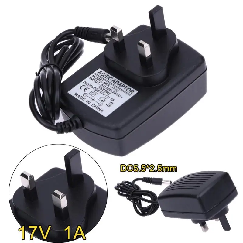 DC17V 1A адаптер переменного тока 100 V-240 V переменного тока в постоянный 17 V преобразователь Питание адаптер 5,5