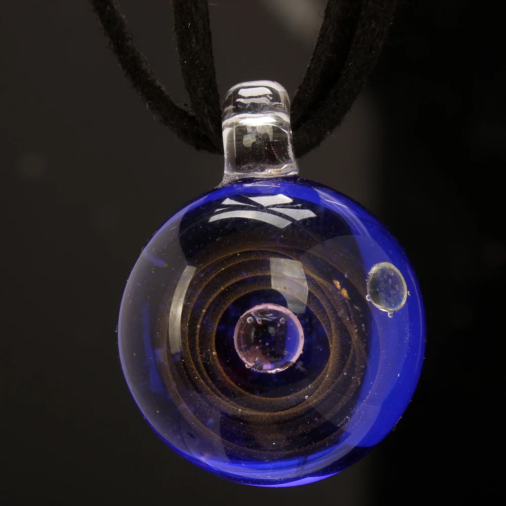 Lamp work beads 1PCS Dia 23MM Round Fantastic Starry Milky Way shape Hand made glass Pendant DIY Jewelry making