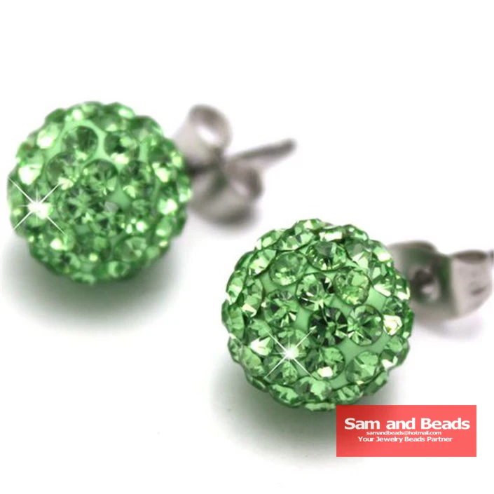 High Quality Guarantee!!! 50 Pairs/Lot,28 colors,Disco Crystal Ball