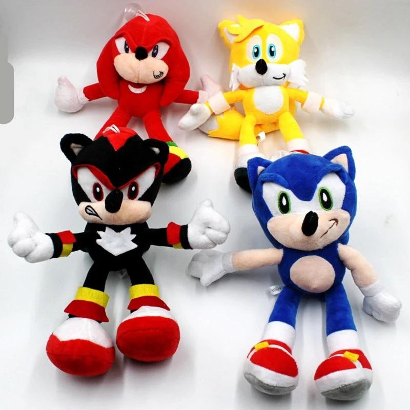 

4pcs Sonic Hedgehog Stuffed Animals Plush Toy 25cm