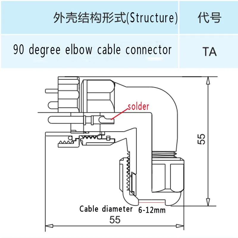 SD20 90 градусов локоть водонепроницаемый разъем 4pin IP68 Номинальная сила тока 25A, 4 контакта вилка(мама) и розетка(папа