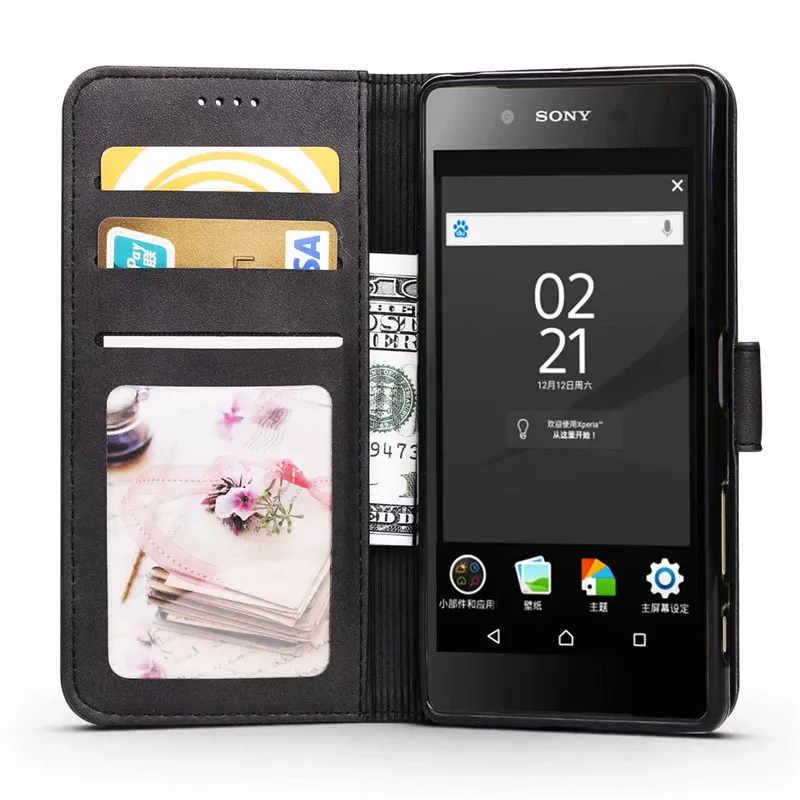 

Luxury Flip Leather Case For Sony Xperia XA Case For Coque Sony Xperia XA Dual F3111 F3113 F3115 Wallet Cover Stand Phone Cases