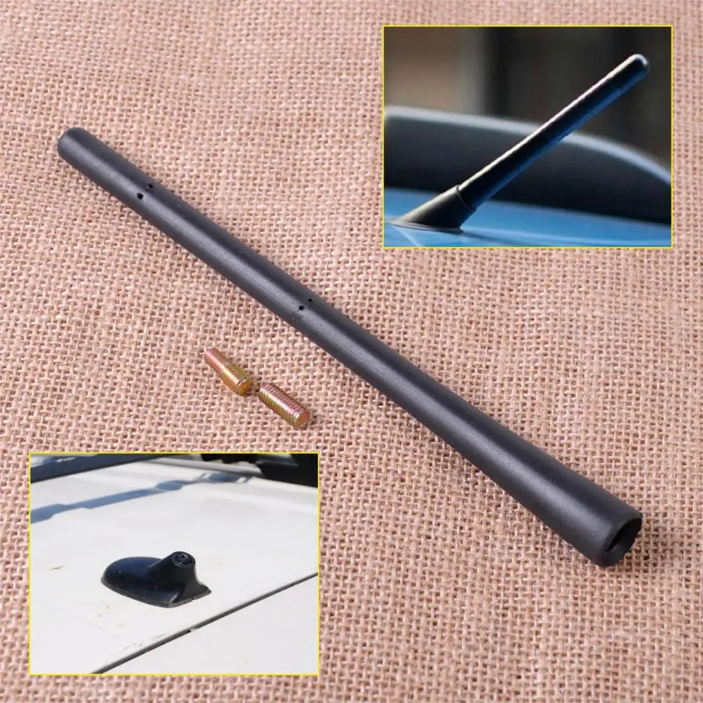 CITALL Professional 8" Aerial Antenna Mast Car AM/FM Radio Short Stubby