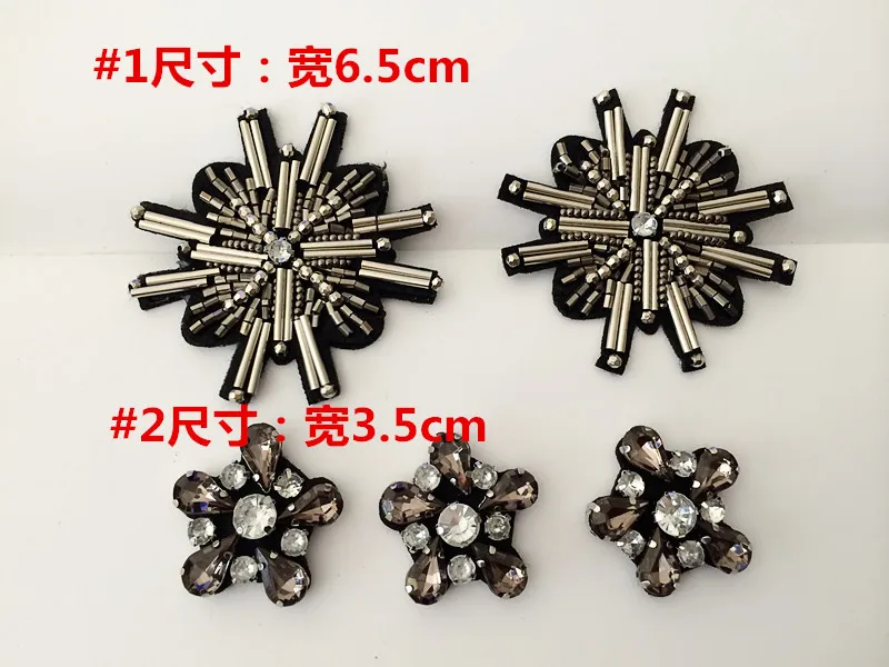 

snowflake 5pcs/set beaded patches applique patches for clothing patch sewing patches for clothing parches para la ropa