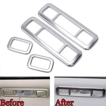 

4x Car-Styling Interior Roof Reading Light Map Lamp Frame Cover Trim Fit for Range Rover Evoque 12-2015 Auto Decor Accessories