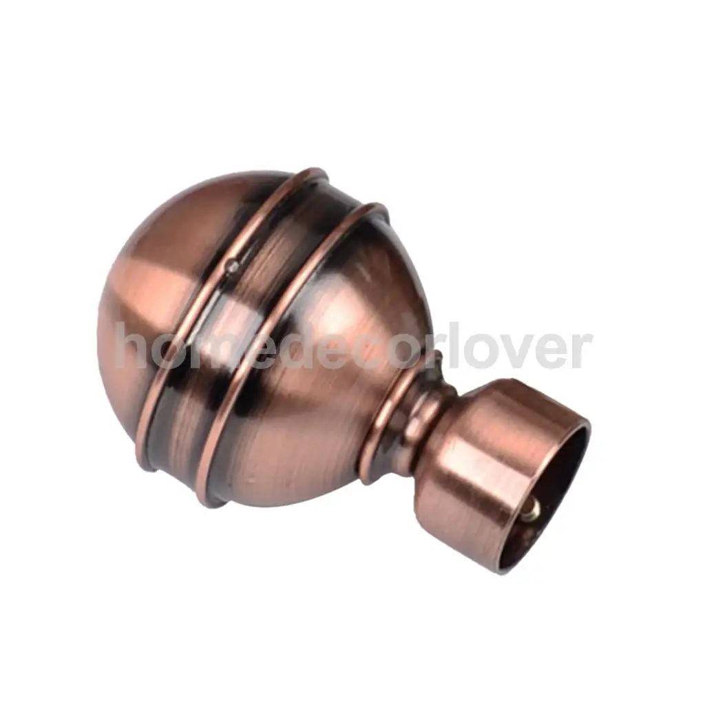 1 Piece Retro Curtain Pole Rod Finials Ends Heads 28mm