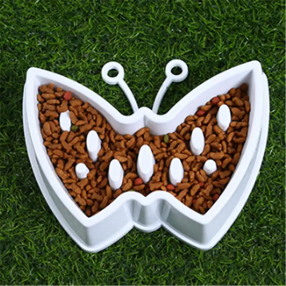 Butterfly Shape Pet Dog Portable Feeding Bowl Food Bowls Puppy