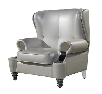 

Pearly white leather French royal living room sofa hot selling leather chair