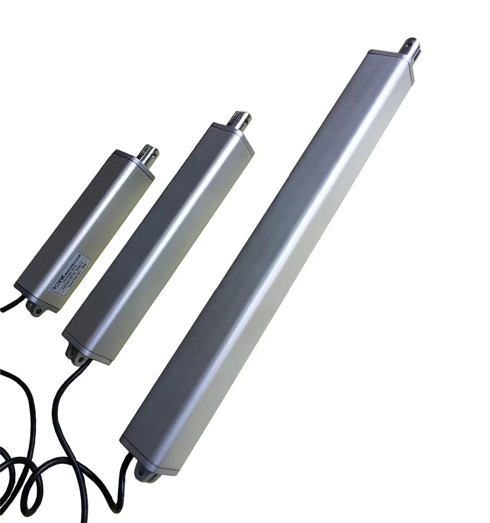 SOViK 450mm 18 inch Stroke Linear Actuator 12V DC 24V Motor 700N Max Lift Heavy Duty Speed 15mm/s Includes Mounting Brackets |