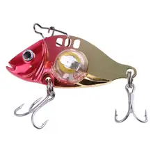 Stainless Steel LED Light Fishing Lure Treble Hook Electronic Fishing Lamp Bait Tackle Fish Lure Light Flashing Lamp 6 x 2.5cm