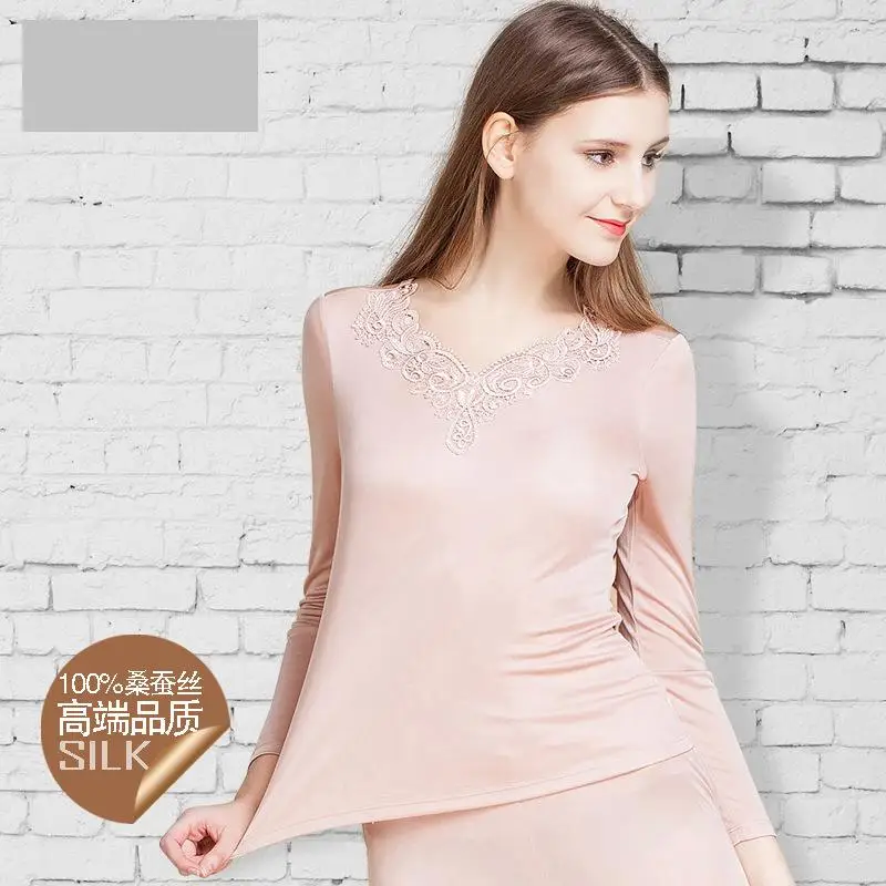 New 100 pure Silk Underwear Set, Ladies High end Embroidery, V Collar