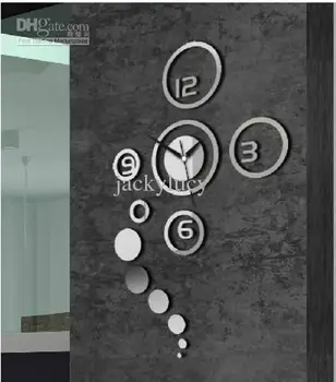 

Cheapest Fashion 3D Mirror Wall Art Stickers DIY Wall Clock Special Gift Wall Decals For Home Decoration