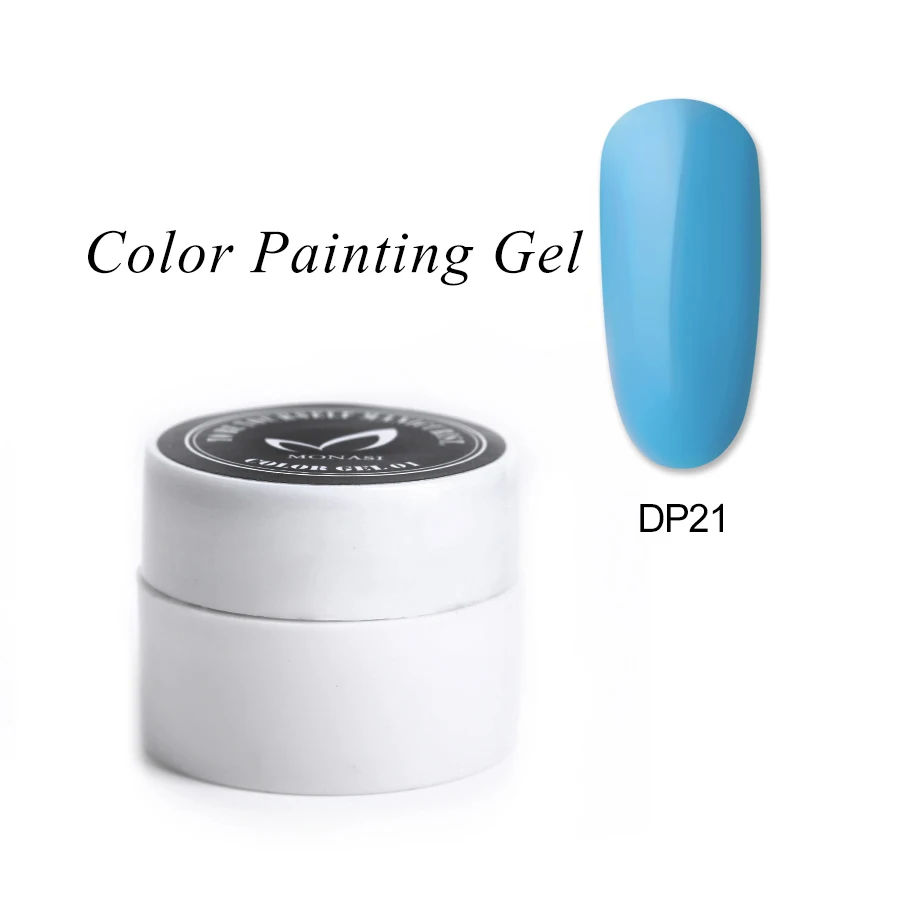Monasi дизайн ногтей 36 цветов гель краска Блеск Мерцающий липкий УФ светодиодный цветной лак основа и Топ гель лак - Цвет: DP21