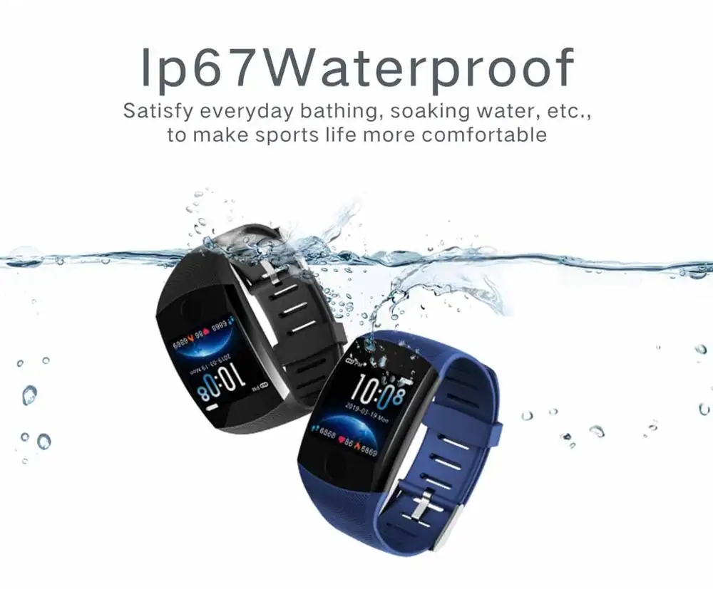 

Q11 Smart Watch Waterproof Fitness Bracelet Big Touch Screen Message remind Heart Rate Time Smartband Activity Tracker PK Q9 P68