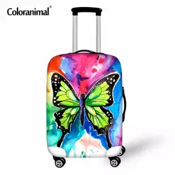С принтом бабочки тележки чемодан защитная крышка 18-30 дюймов эластичные Чемодан Чехлы для мангала вести багажная сумка Туристические